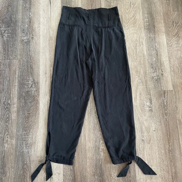Reformation Avalon Vintage Black Ankle Tie High Waisted Trouser - Size: 10 - Picture 13 of 13